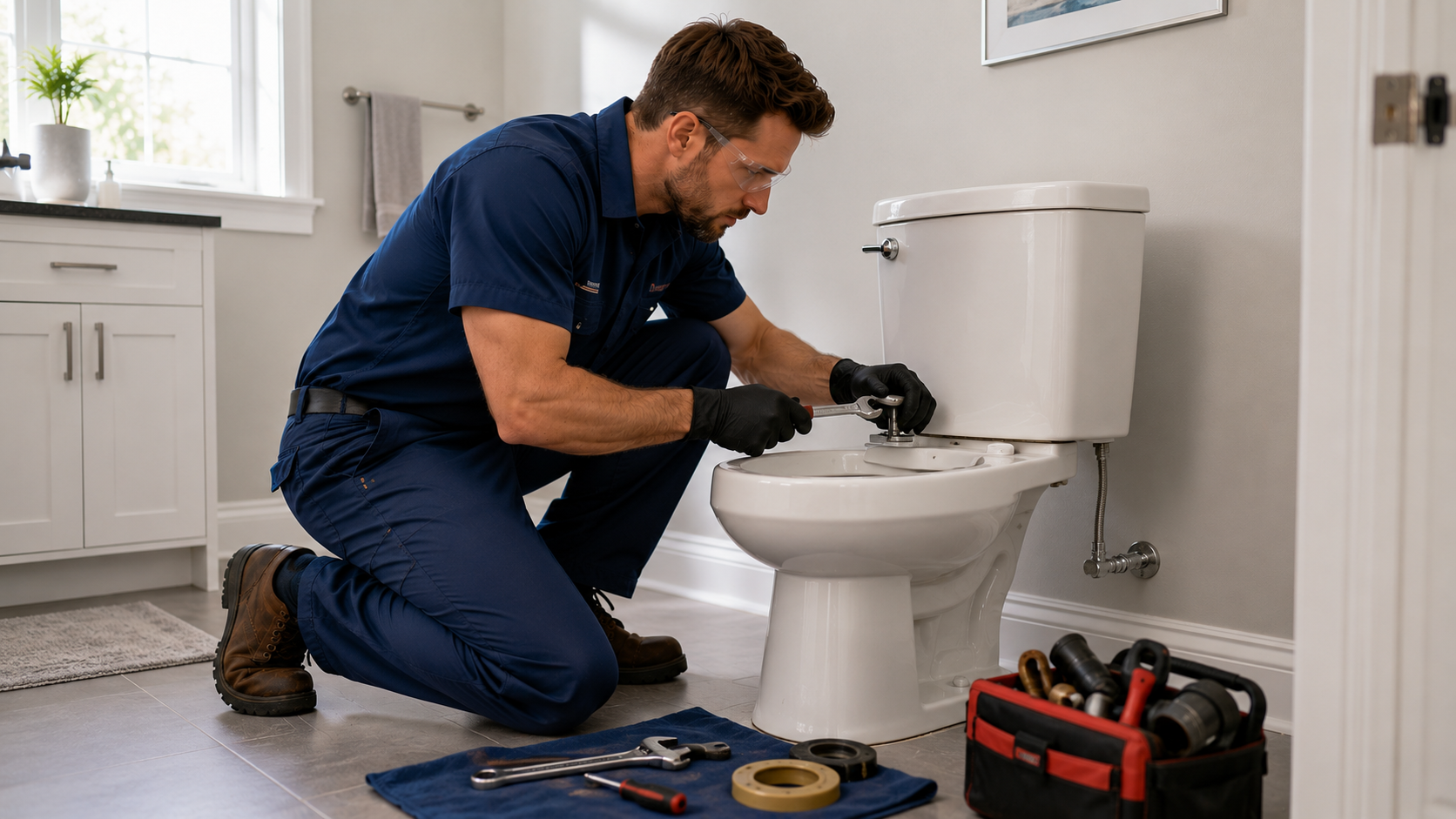 Toilet repair and installation services by M1 Pro Plumbing
